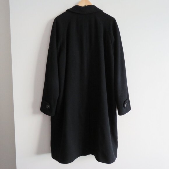 HUGO BOSS 100% Wool Pea Coat Chore Overcoat Jacket in Black - Size 50 / Large - Picture 7 of 12